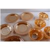 Image 3 : (8) Fire King Peach Lustre Teacups with Saucers