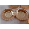 Image 5 : (8) Fire King Peach Lustre Teacups with Saucers