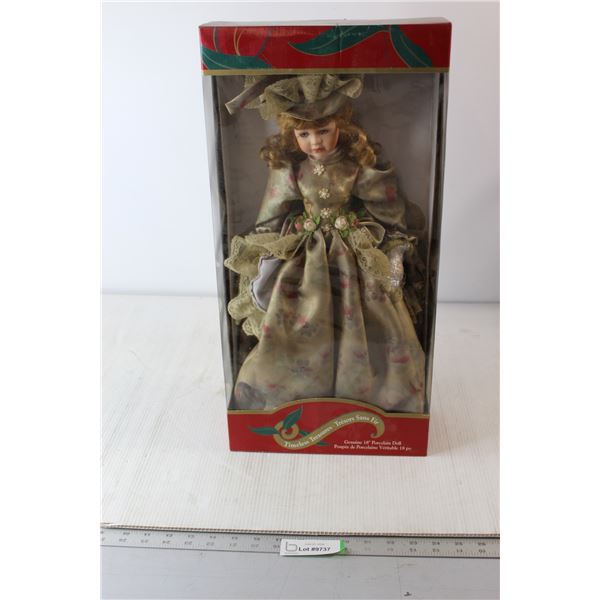Genuine Porcelain Doll with Stand - In Box