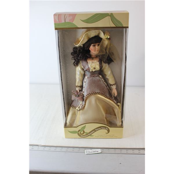 Genuine Porcelain Doll with Stand - In Box