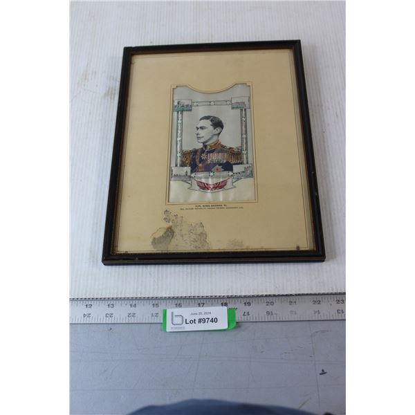 King George VI Picture in Frame - 10" x 13"