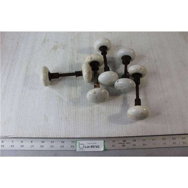 (5) Porcelain Doorknobs
