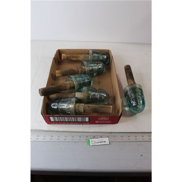 (6) Vintage Glass Insulators