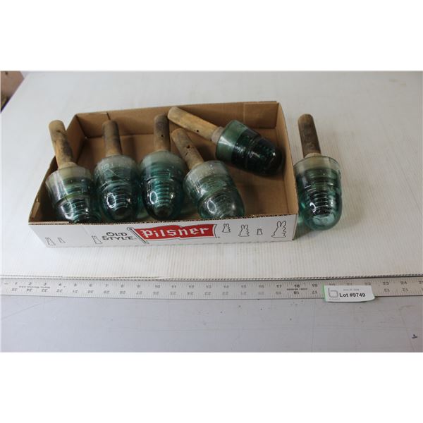 (6) Vintage Glass Insulators