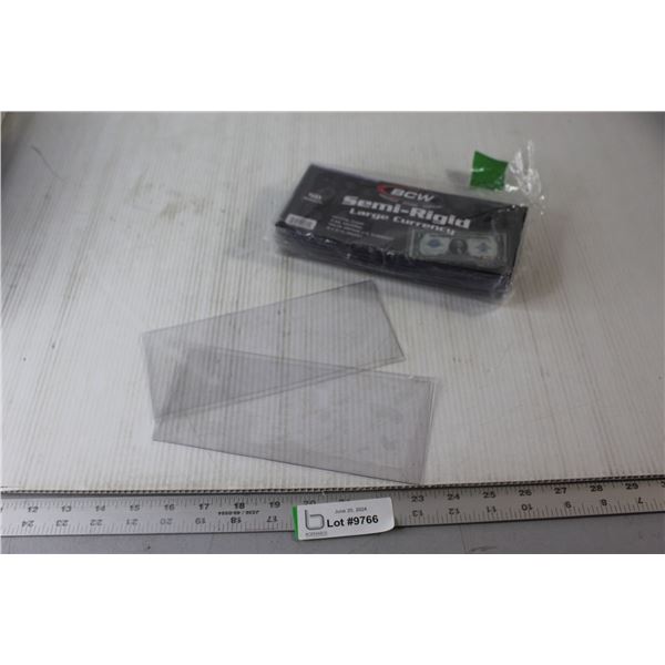 Semi Rigid Large Currency Top Loaders