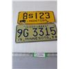 Image 1 : (2) License Plates - Manitoba, Minnesota