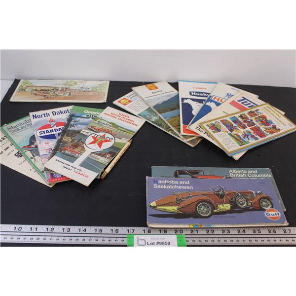 (14) Assorted Canadian Road Maps