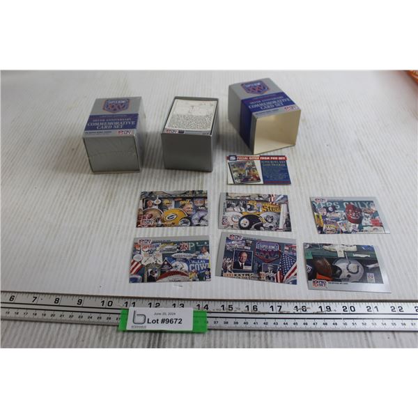 (2) Super Bowl XXV Limited Edition Super Anniversary Commemorative Football Card Set - (1) Pack is S