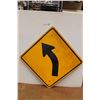 Image 1 : *Curve Ahead Sign - 30" x 30"