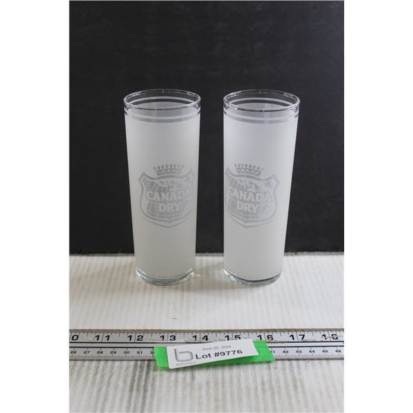 (2) Canada Dry Glasses