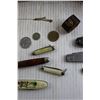 Image 3 : Assorted Folding Knives and Coins