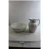 Image 1 : Royal Ironstone Pitcher and Basin - Crack
