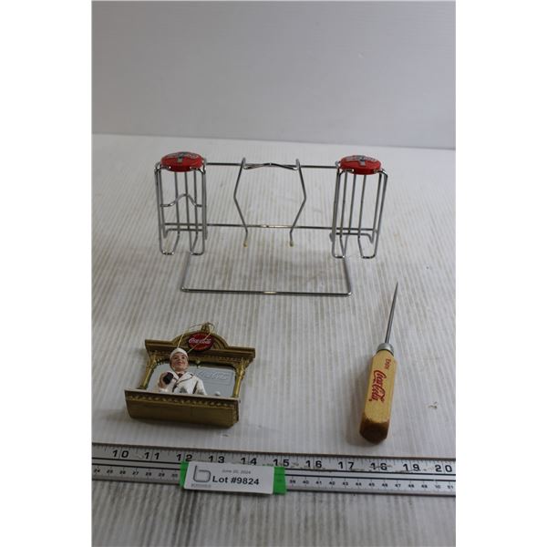 Coca-Cola Condiment Holder, Ornament, and Ice Pick