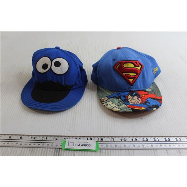 Cookie Monster and Superman Hats