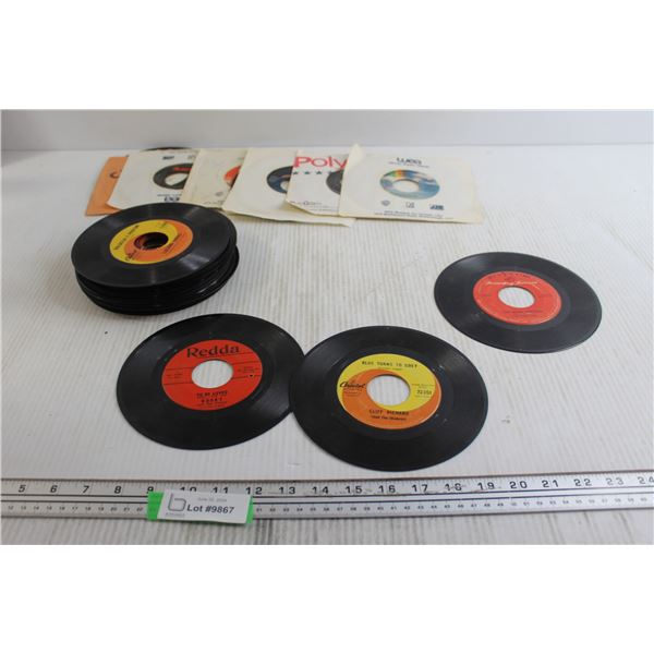 Assorted 7" Vinyl Records - Glenn Frey, Bocky