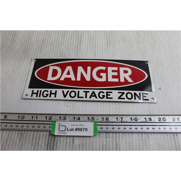 Danger High Voltage Zone Sign
