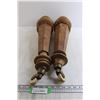 Image 1 : Victorian Furniture Legs with Porcelain and Brass Casters