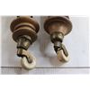 Image 4 : Victorian Furniture Legs with Porcelain and Brass Casters