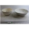 Image 1 : Baker & Co Ltd Inn Stone Bowl - 14"D, Medicine Hat Sleepy Indian Bowl - 10"D, Both Have Cracks and C