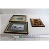 Image 1 : (3) Pieces Wall Art - Largest Measures 11 1/2" x 9 1/2"