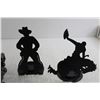 Image 2 : (2) Motorcycle Decorations, (2) Cowboy Candleholders