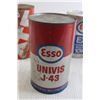 Image 3 : (3) Oil Tins - Esso Universal is Sealed, (2) Esso Travel Mugs