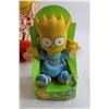 Image 5 : (2) Bart Simpson Plushes - Some Stains, Bart Stick On
