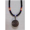 Image 5 : Hematite Stone & Beads Edmonton Oilers 22" Necklace