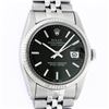 Rolex Stainless Steel Black Index 36mm Datejust Wristwatch