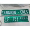 Image 1 : 2 street signs Langdon cres. And lewry cres.
