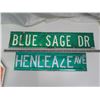 Image 1 : 2 street signs Henleaze Ave and blue sage dr.