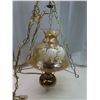 Image 1 : 1970's glass hanging swag lamp