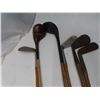 Image 3 : Old golf bag with 6 wooden shaft golf clubs