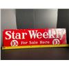 Image 2 : Star Weekly Porcelain Enamel Advertising 10 cent Sign 1940's