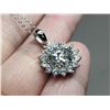 Image 8 : 3.00 CT GRA CERTIFIED ROUND BRILLIANT CUT MOISSANITE VVS D COLOR SET IN CENTER OF FLOWER DESIGN WITH