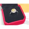 Image 2 : 2.00 CT - Size 6.5 - GRA CERTIFIED ROUND BRILLIANT CUT MOISSANITE VVS LEMON YELLOW IN COLOR WITH 38 