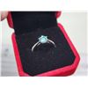 Image 2 : 1.00 CT - Size 6 - GRA CERTIFIED ROUND BRILLIANT CUT MOISSANITE VVS BLUE IN COLOR WITH 14 ROUND CUT 