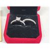 Image 2 : 0.65 CT - Size 6.5-7 - GRA CERTIFIED PRINCESS CUT MOISSANITE VVS D COLOR WITH 30 ROUND CUT CUBIC ZIR