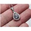 Image 8 : 1.00 CT GRA CERTIFIED ROUND BRILLIANT CUT MOISSANITE VVS BLUE IN COLOR WITH 32 ROUND CUT CUBIC ZIRCO