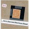 Image 1 : P.E.I one cent mint never hinged