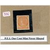 Image 1 : P.E.I one cent mint never hinged