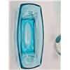 Image 5 : 4 Pieces Vintage Turquoise Glass