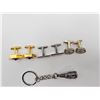 Image 4 : 3 Pairs Vintage Mens Cufflinks, Drill Bit Keychain