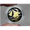 Image 2 : 2004 Golden Easter Lily Sterling Silver 50 Cents. 24-karat Gold Plated. Proof with Ultra Heavy Cameo