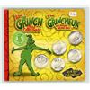 Image 1 : Dr. Seuss’s The Grinch Stole Christmas 5-medallion set. Housed in its original unopened Roy