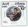 Image 1 : Rare 2009 Unc "obama" colored U.S 50 cent coins