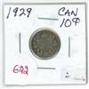 Image 1 : 1929  Canadian silver 10 cent coin