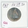 Image 1 : 1967  Canadian silver half dollar
