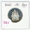 Image 1 : 2000  Canadian silver half dollar
