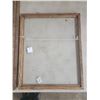 Image 2 : oak picture frames (1) 17.25 x 21" w/ glass, (1) 22.5" x 27.5"